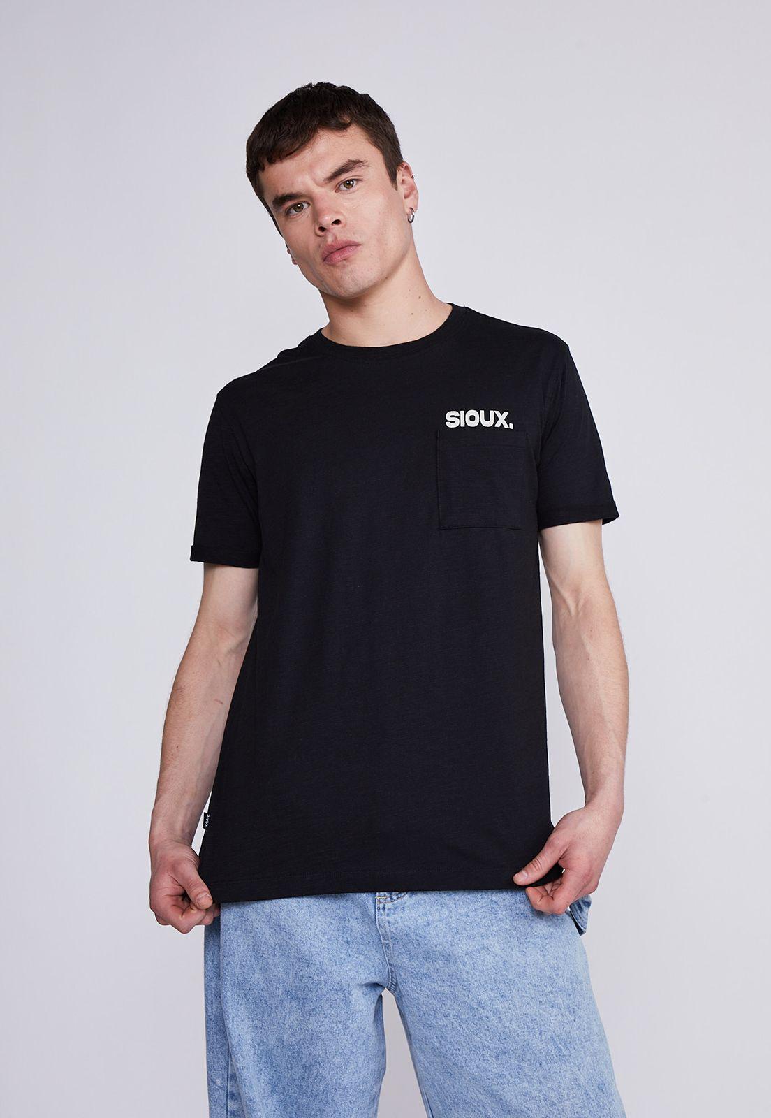 Polera Hombre Negro Bolsillo Sioux-0