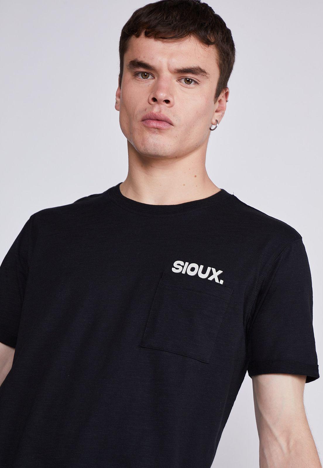 Polera Hombre Negro Bolsillo Sioux-1