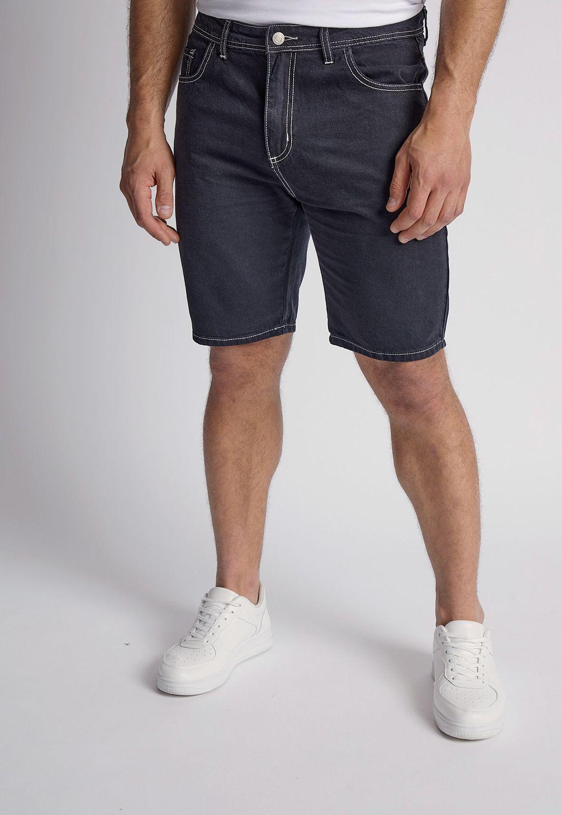 Bermuda Hombre Regular Fit Contraste Negro Sioux-0