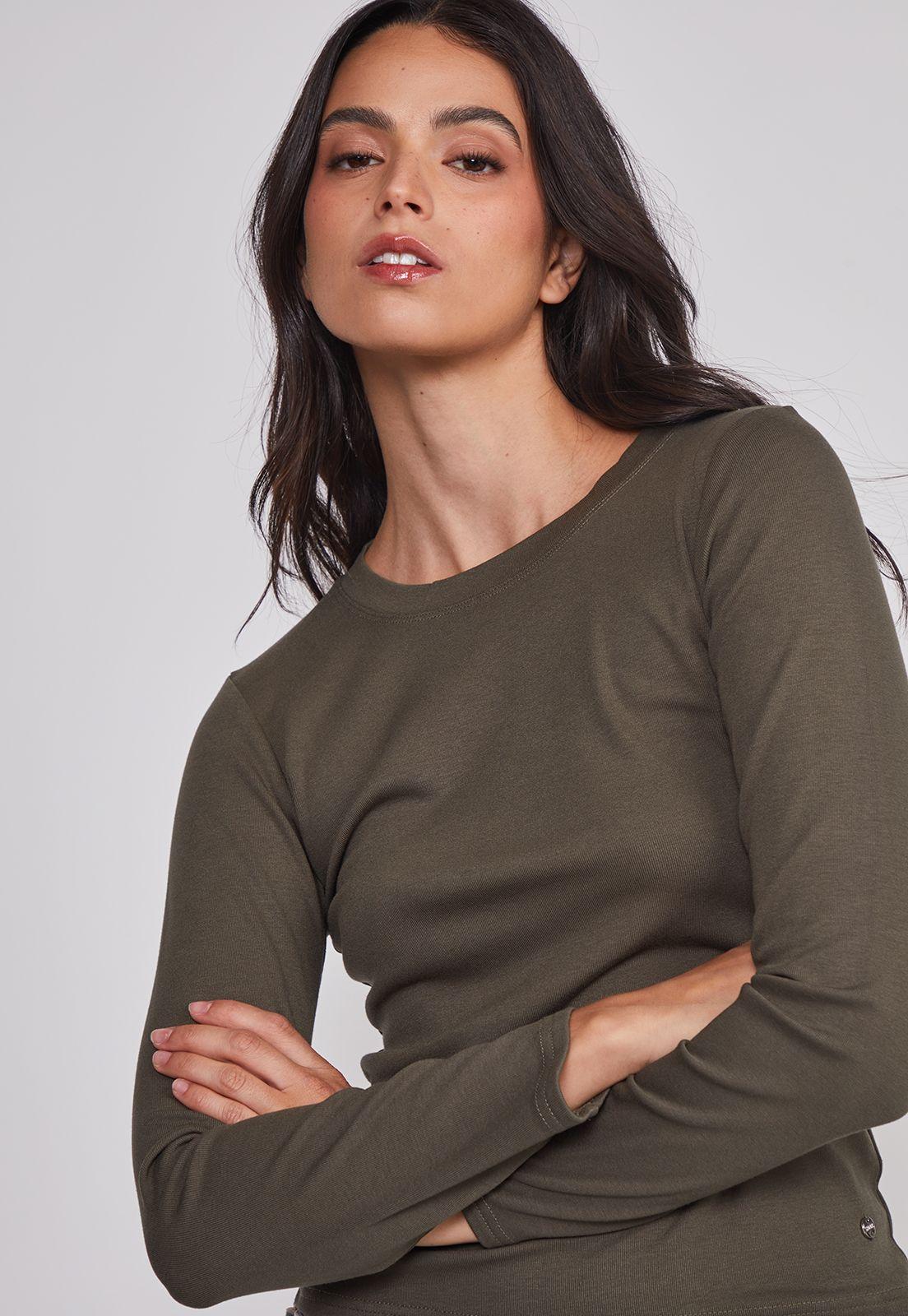 Camiseta Mujer Termica Verde Sioux-3