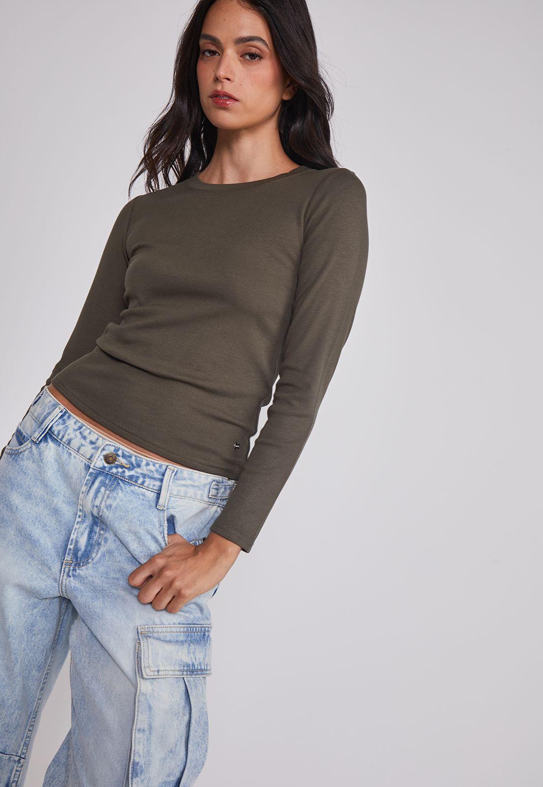 Camiseta Mujer Termica Verde Sioux-4