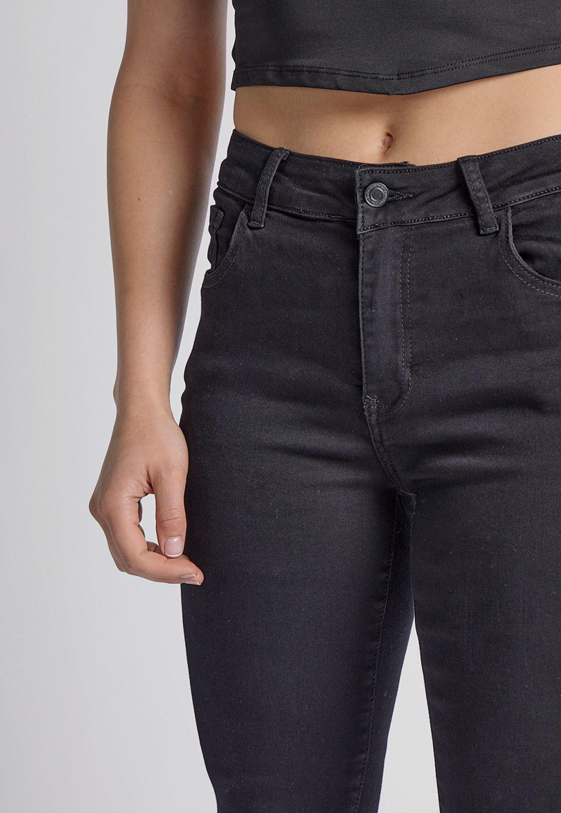 Jeans Mujer Basico Skinny Negro Sioux-1