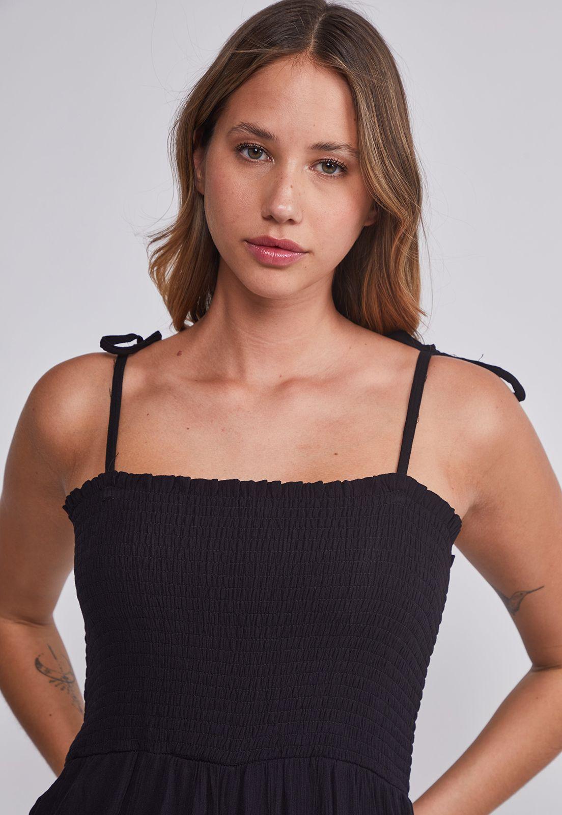 Enterito Mujer Negro Largo Panal Sioux-2