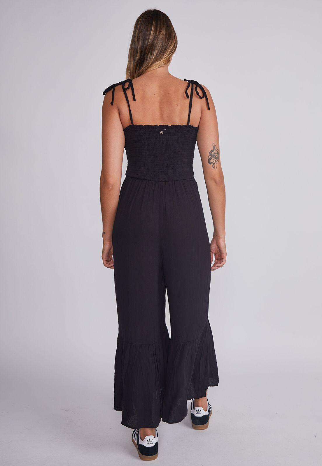 Enterito Mujer Negro Largo Panal Sioux-3