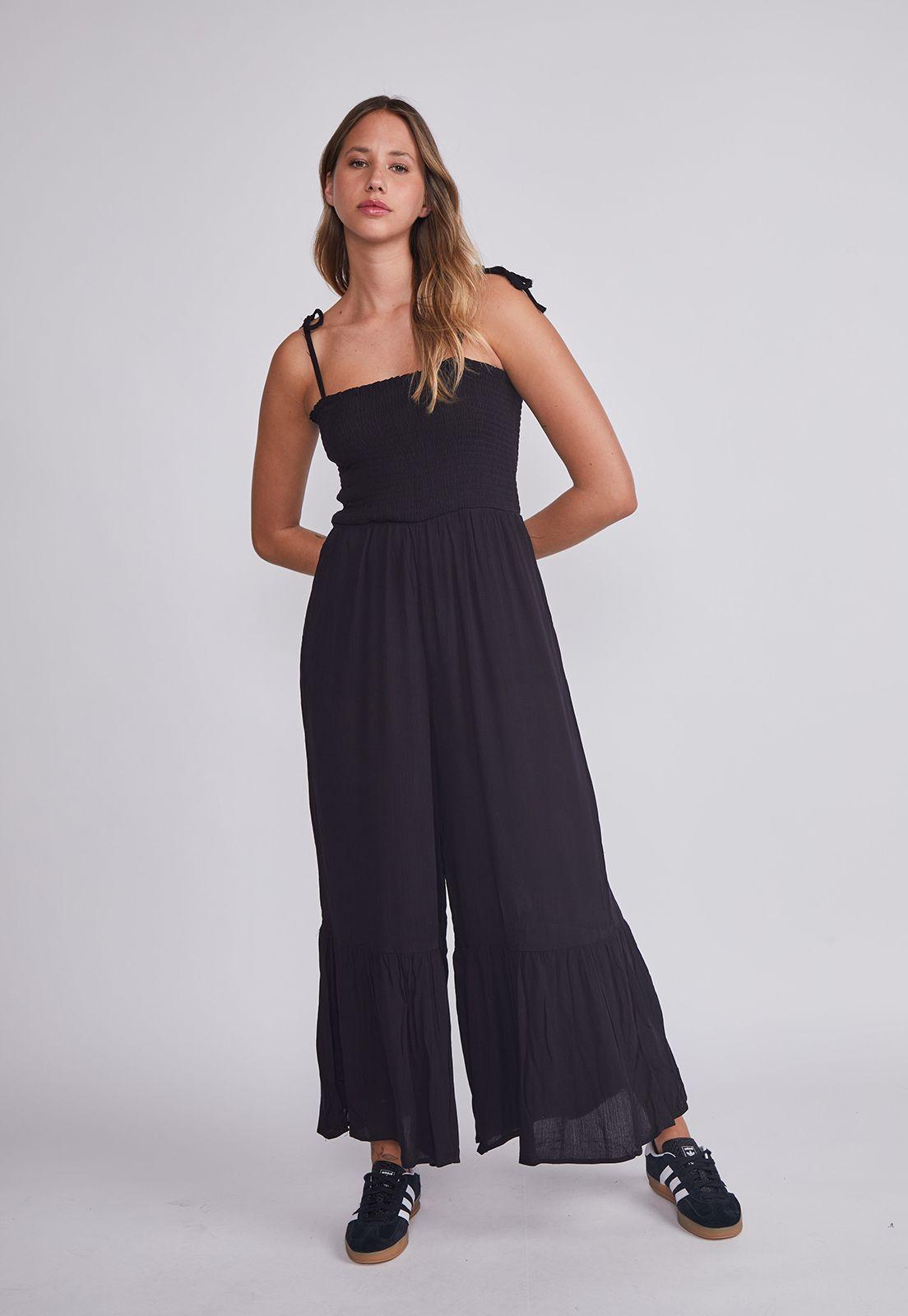 Enterito Mujer Negro Largo Panal Sioux-4