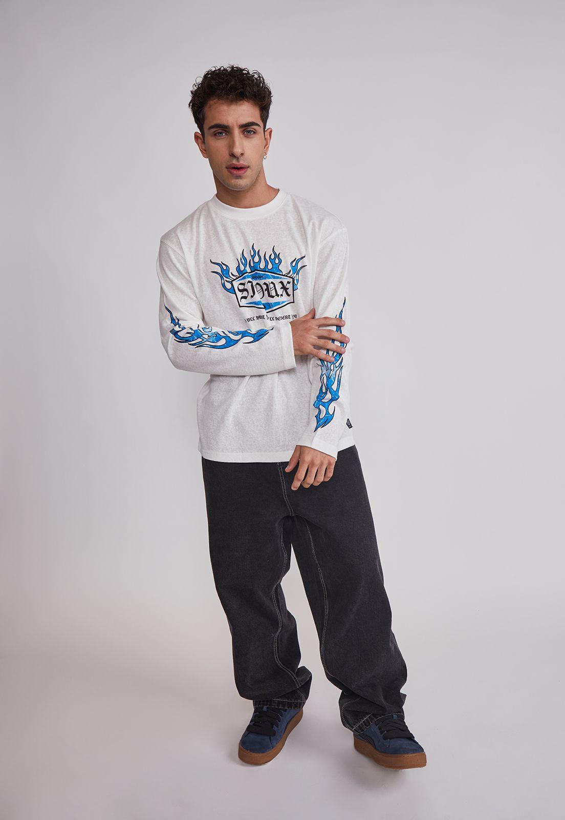 Polera Hombre Llamas Crudo Sioux-1