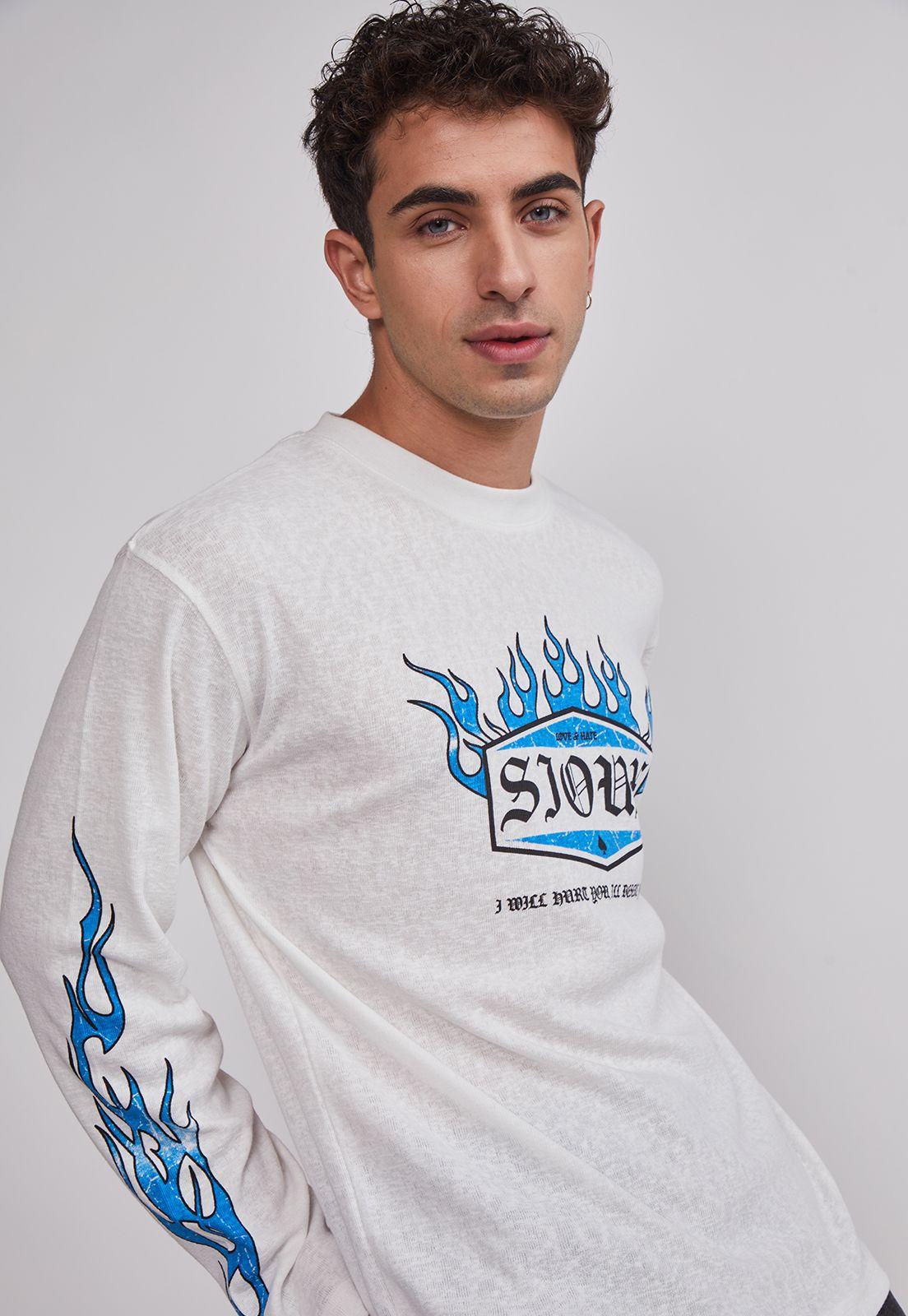 Polera Hombre Llamas Crudo Sioux-3