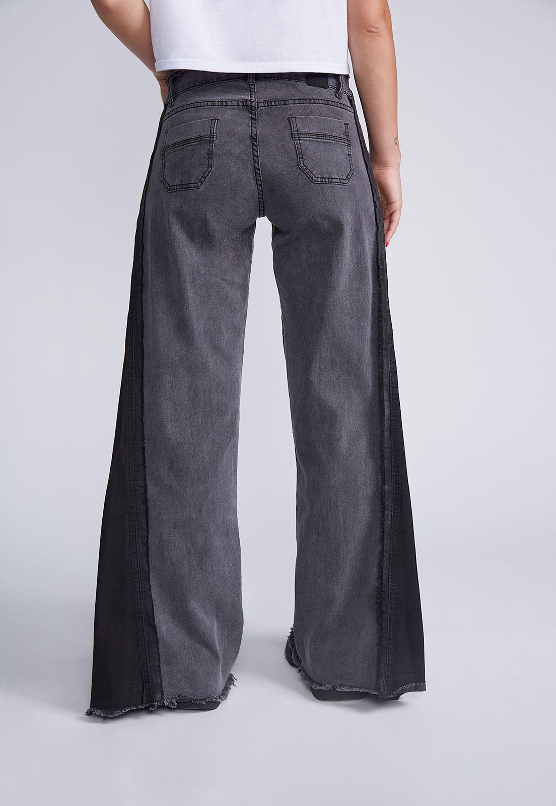 Jeans Maxi Wide Leg Gris Sioux-2