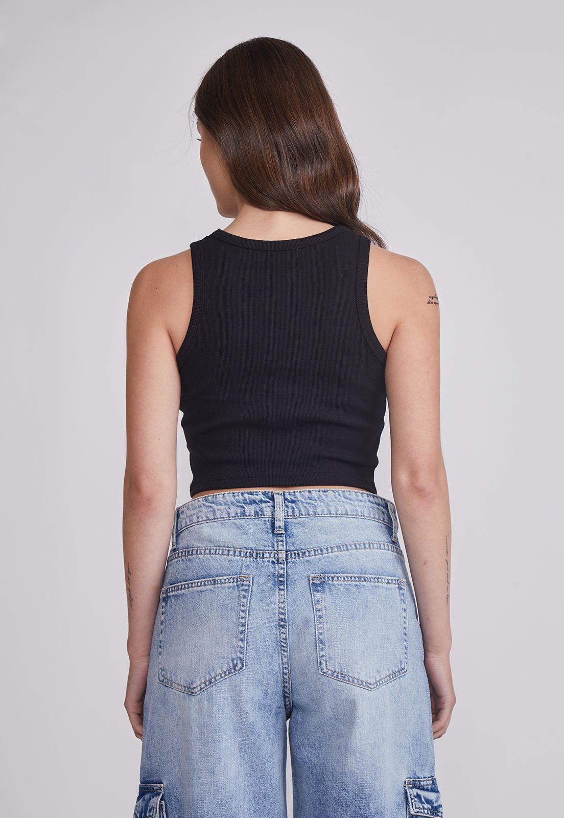 Peto Mujer Halter Crop Café Sioux-3