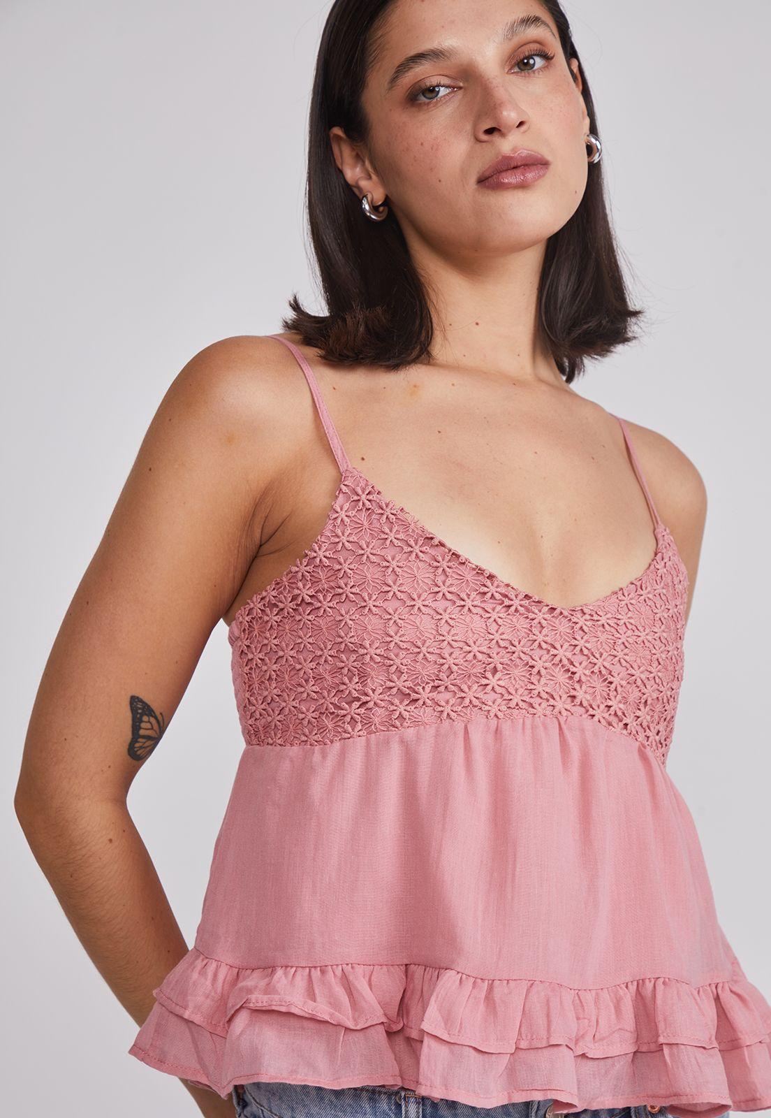 Blusa Mujer Pabilo Floral Rosado Sioux-2