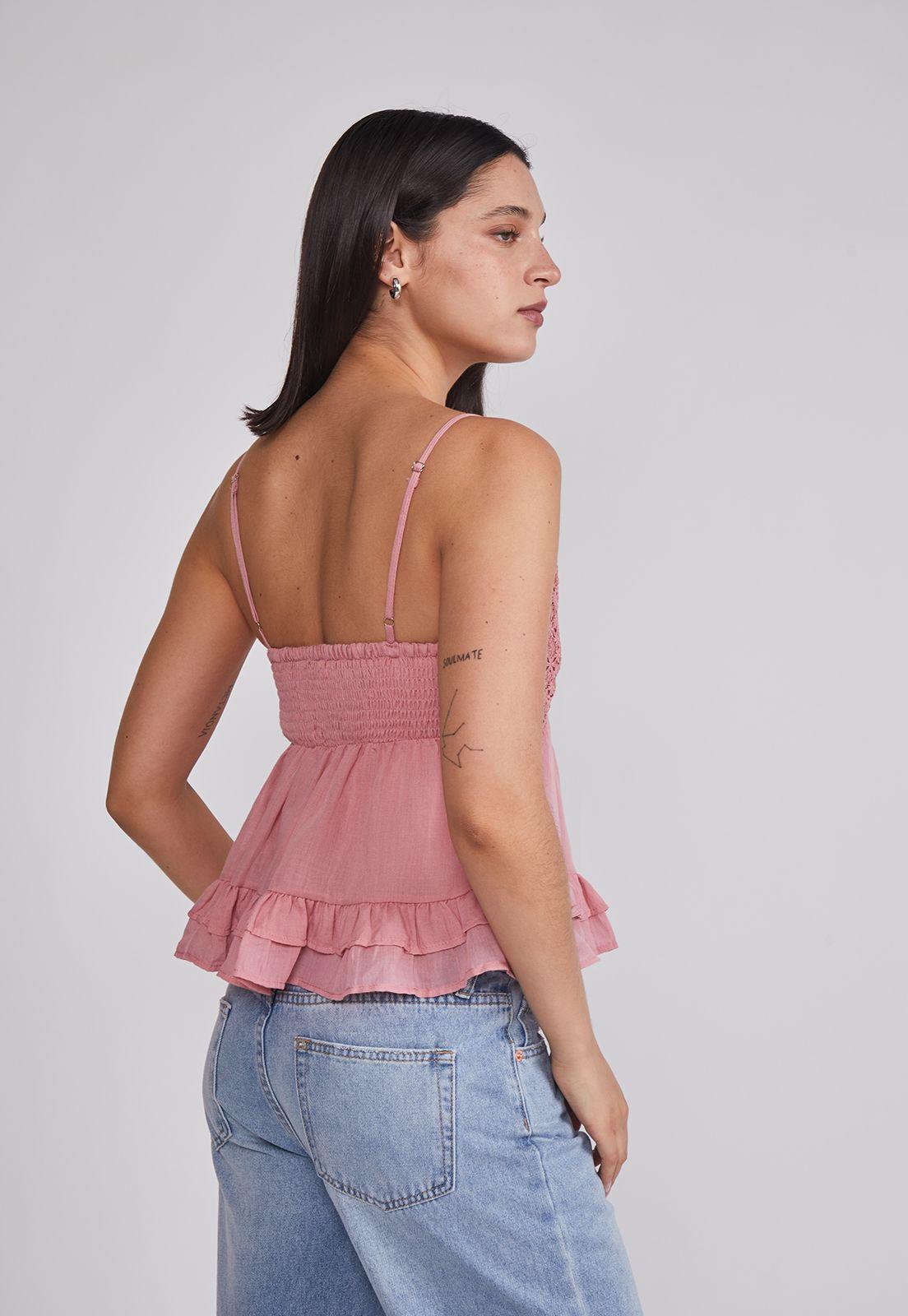 Blusa Mujer Pabilo Floral Rosado Sioux-3