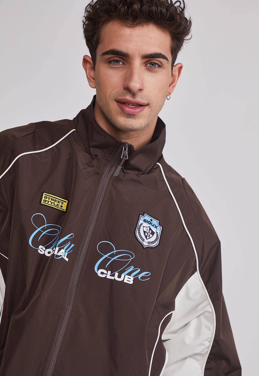 Cortaviento Hombre Técnico Sport Café Sioux-2