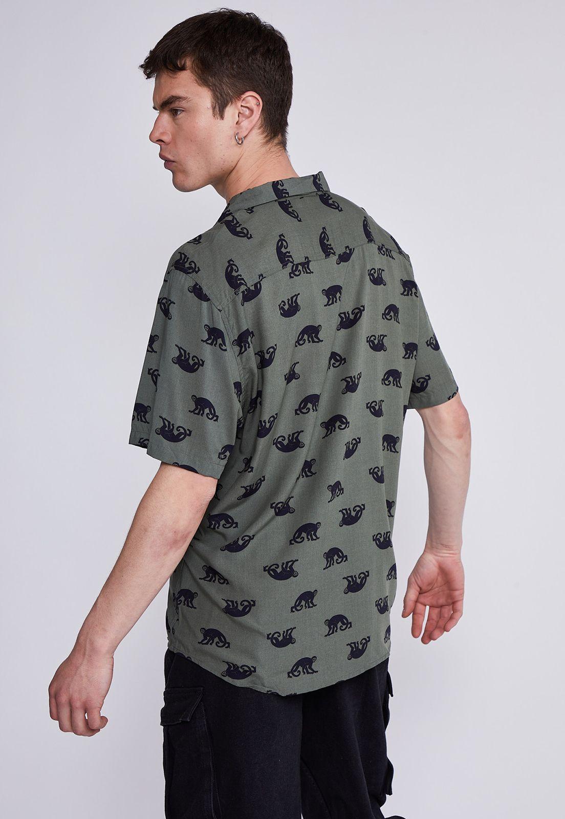 Camisa Hombre Verde Monos Sioux-3