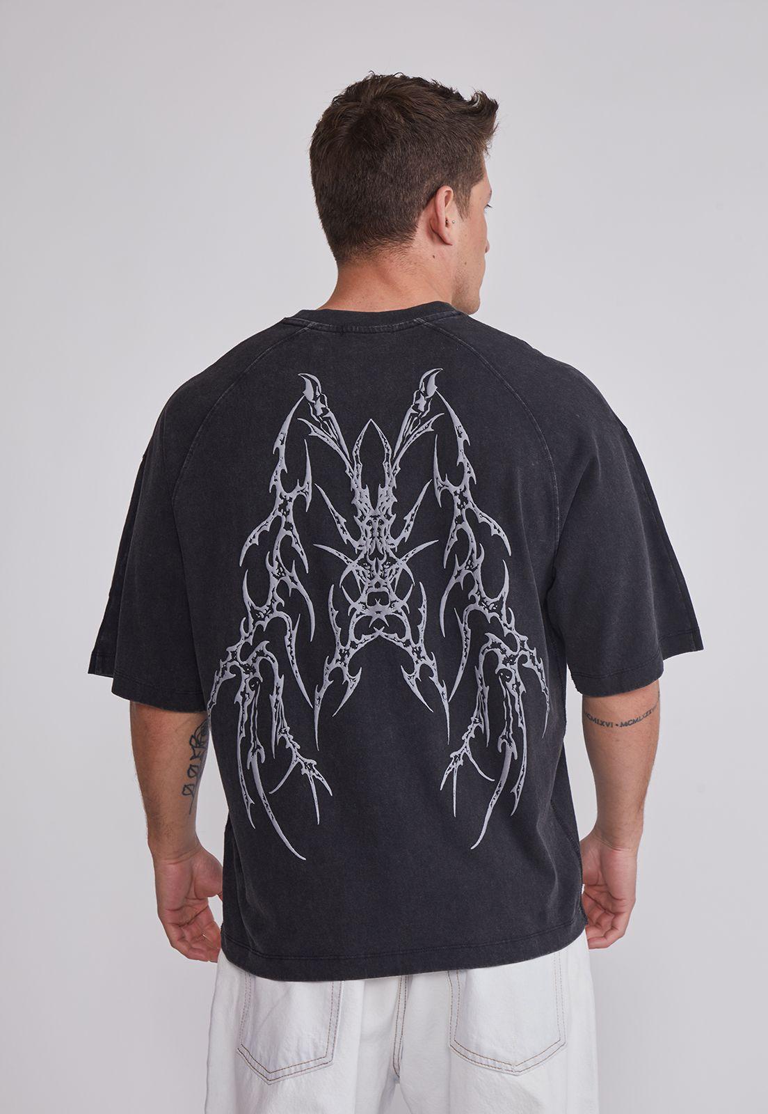 Polera Hombre Alas Negro Sioux-3