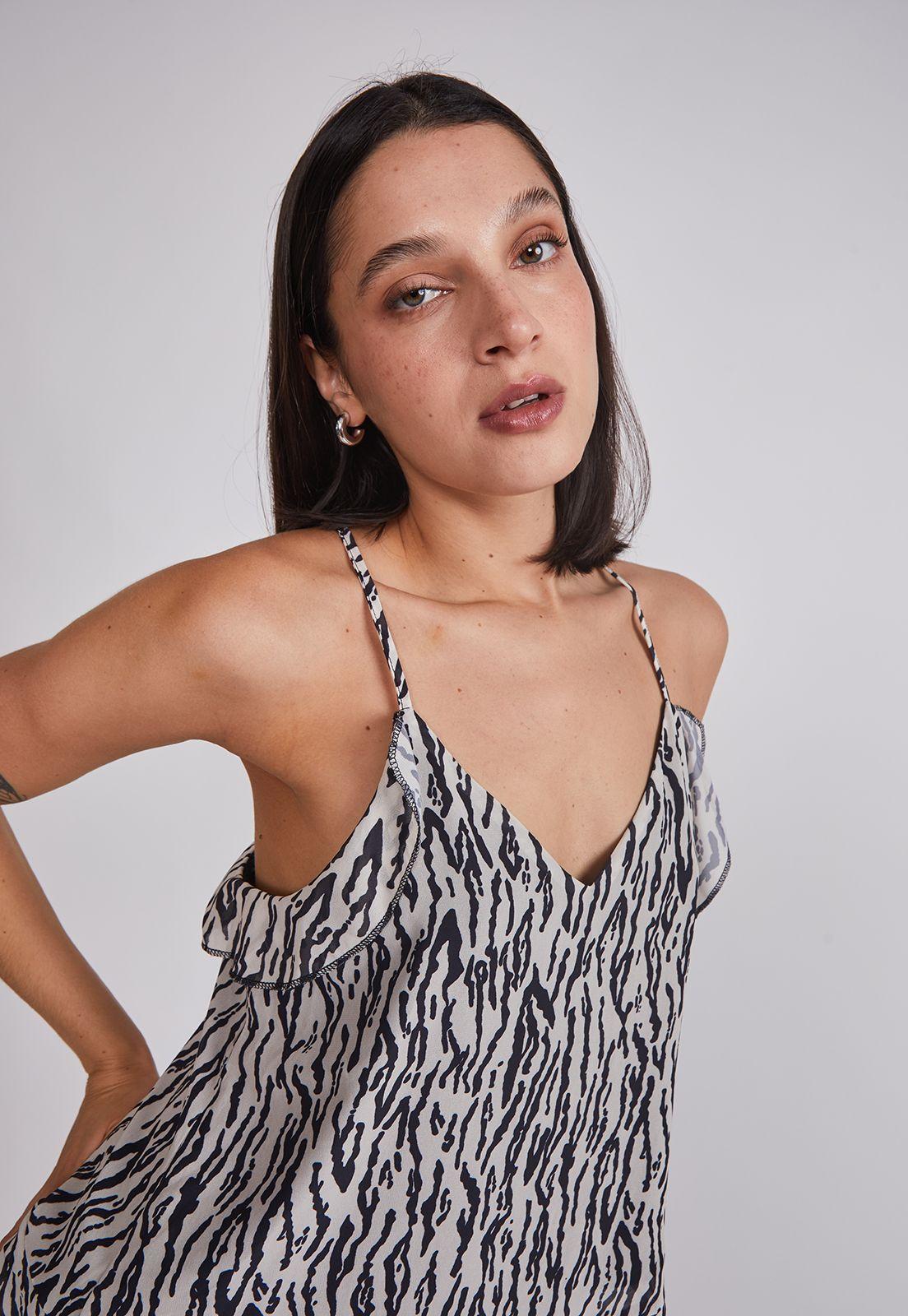 Blusa Mujer Full Print Blanco Sioux-1