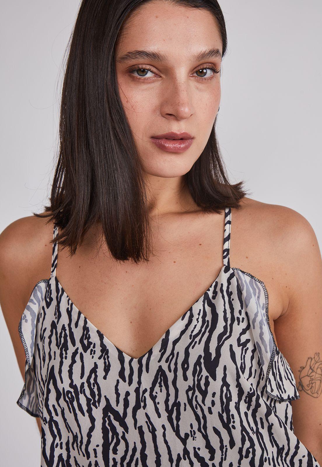 Blusa Mujer Full Print Blanco Sioux-2