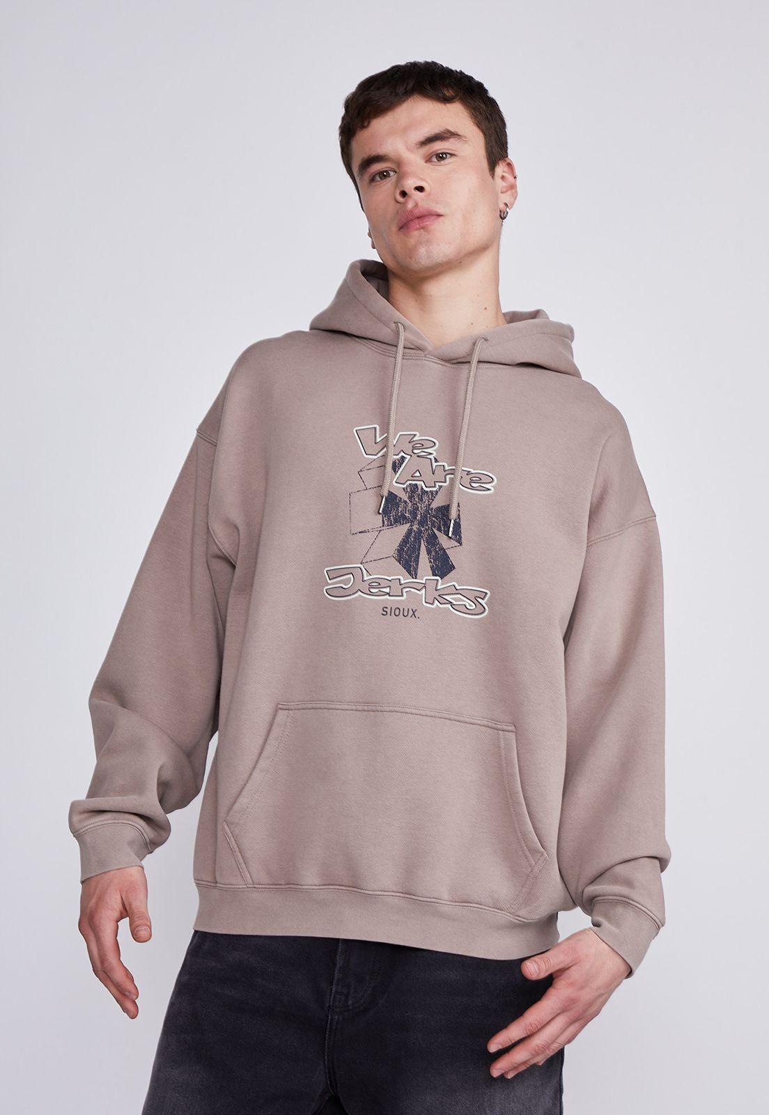 Polerón Hombre Arena We Are Jerks Sioux-0