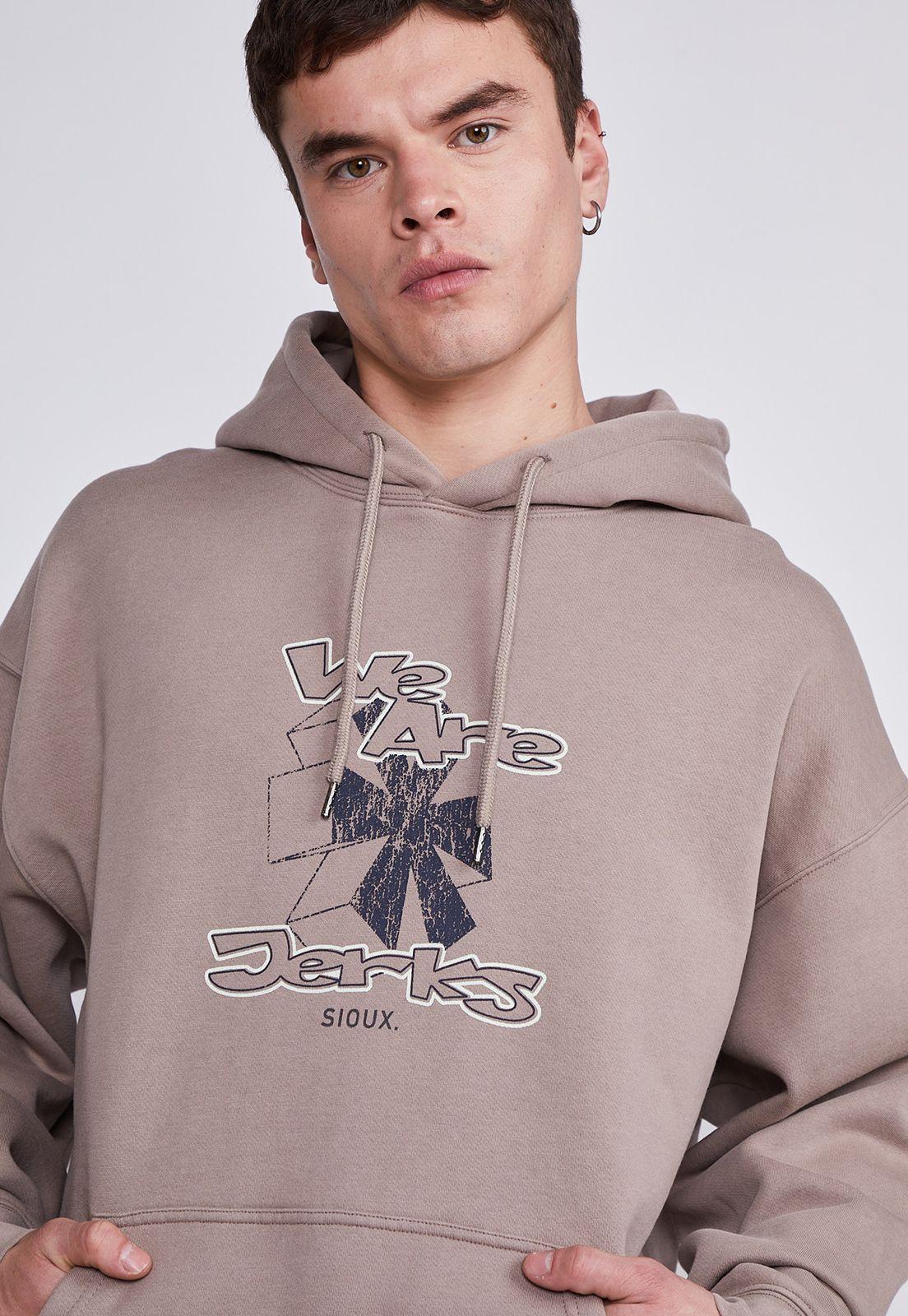 Polerón Hombre Arena We Are Jerks Sioux-1