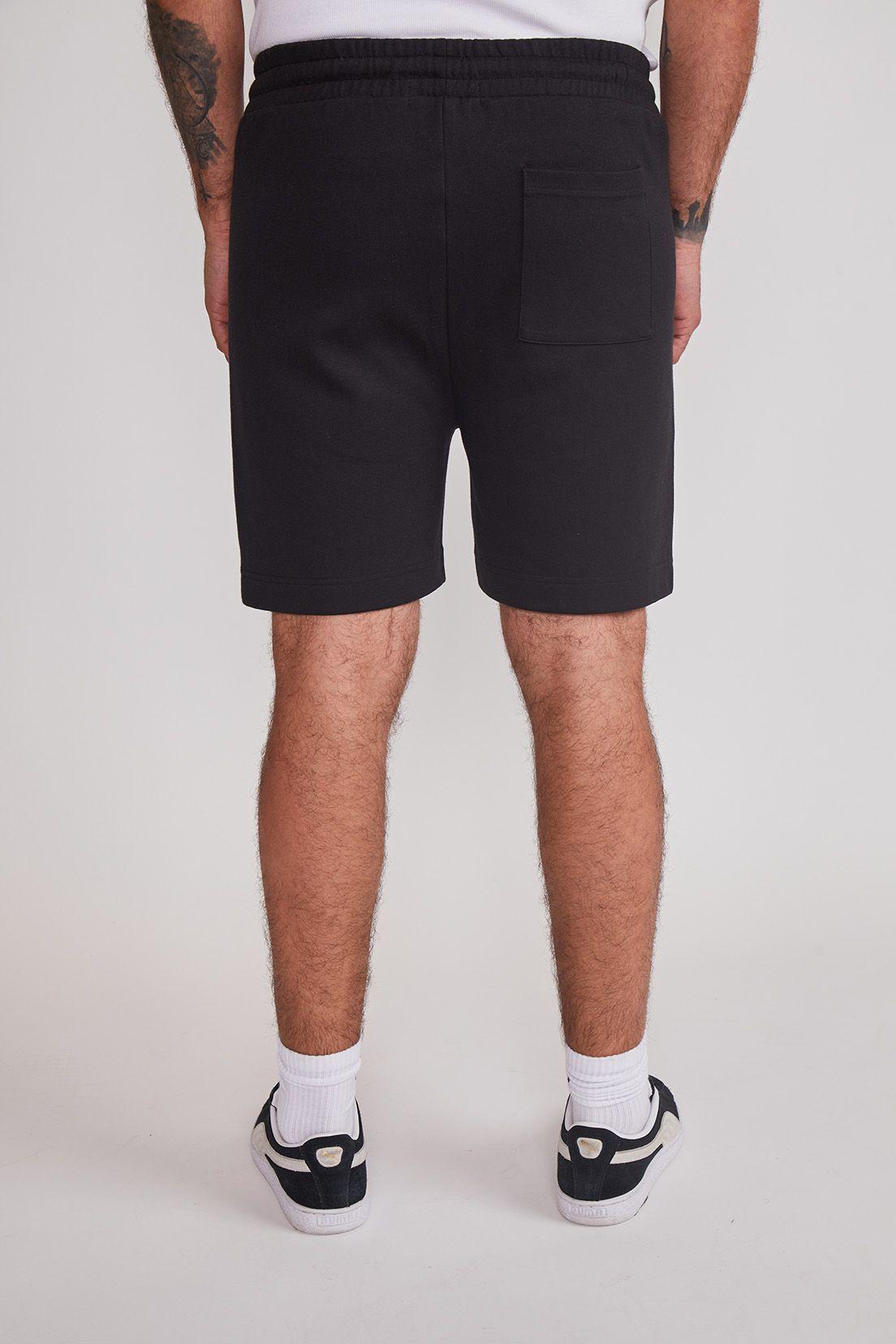 Bermuda Hombre Franela Corte Negro Sioux-2