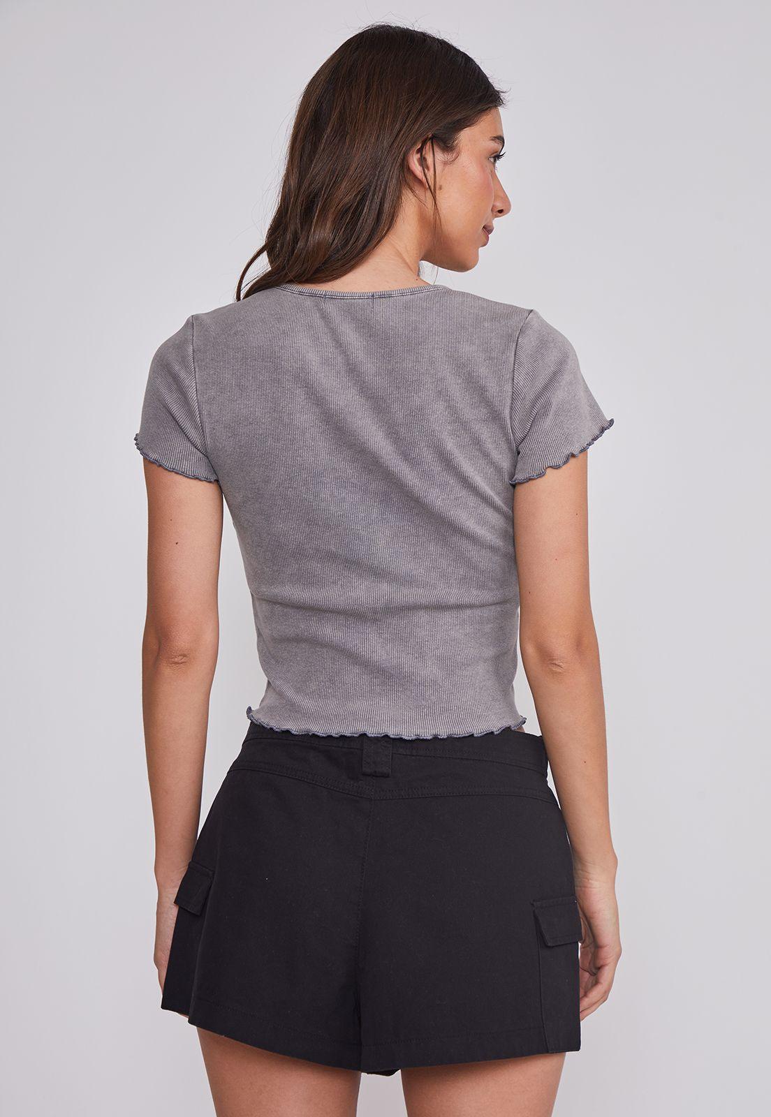 Polera Mujer Acid Wash Azul Sioux-2