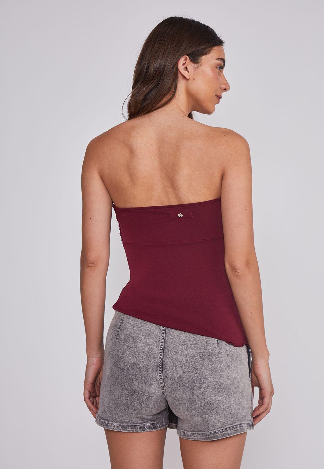 Peto Mujer Recogido asimétrico Burdeo Sioux-3