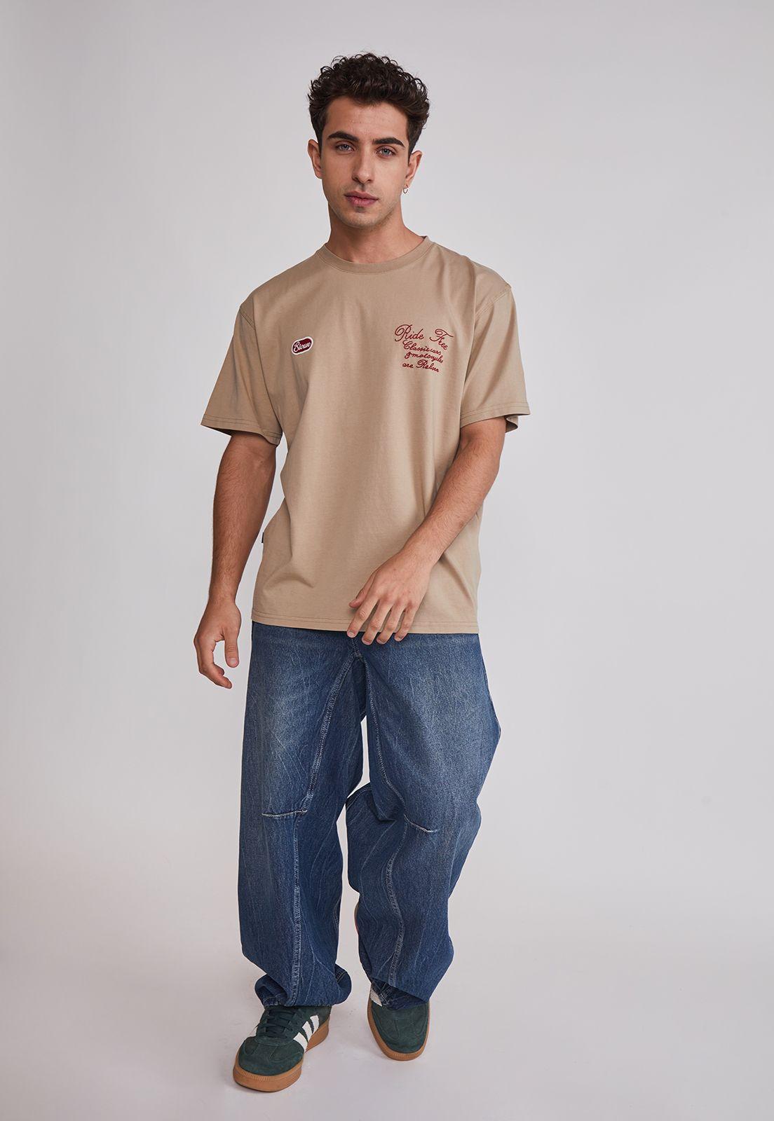 Polera Hombre Auto Garage Beige Sioux-1