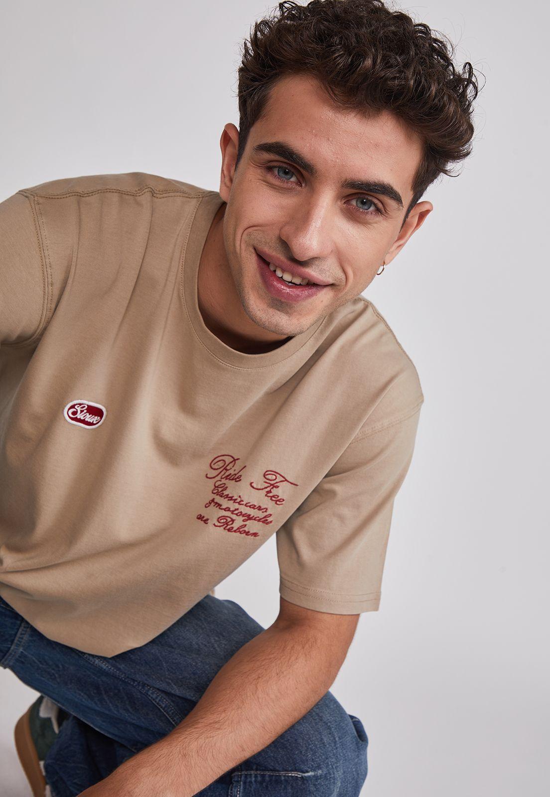 Polera Hombre Auto Garage Beige Sioux-2