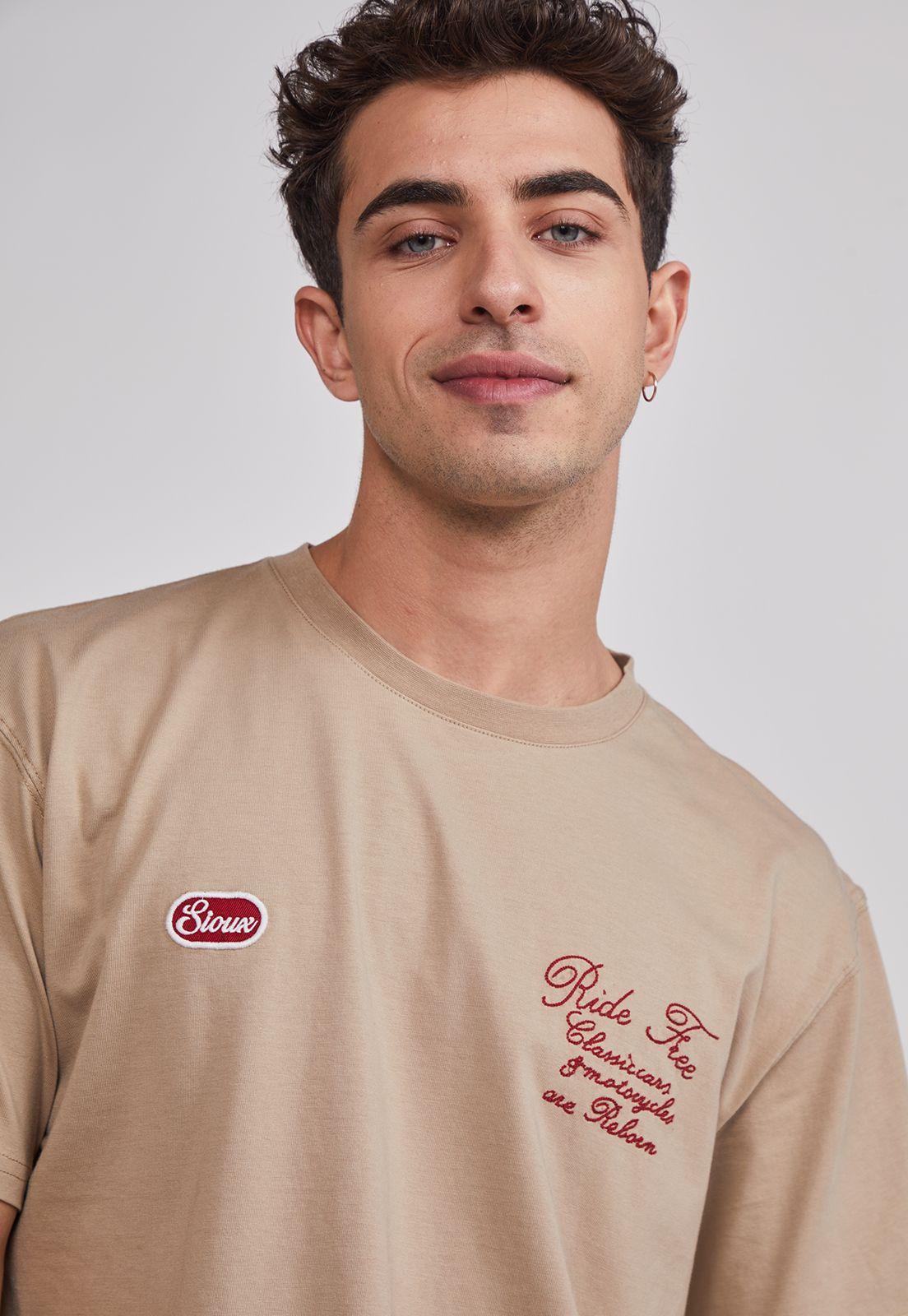 Polera Hombre Auto Garage Beige Sioux-3