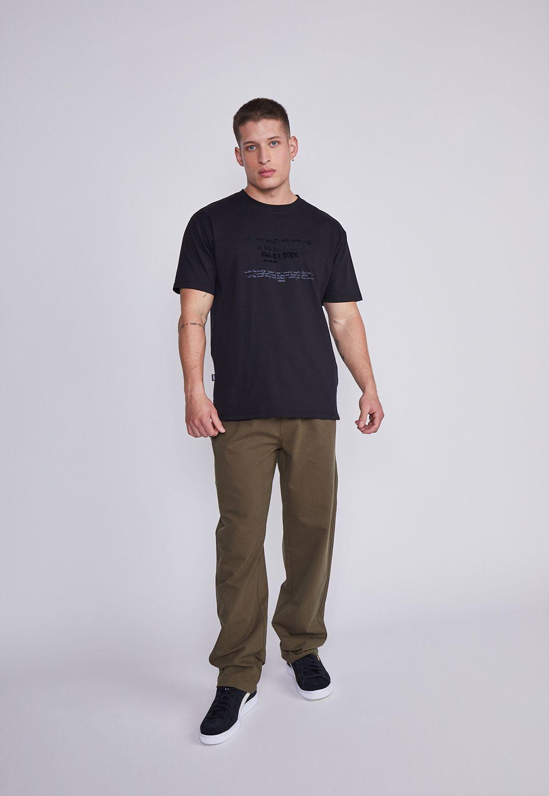 Polera Hombre Negro Canciones Sioux-3