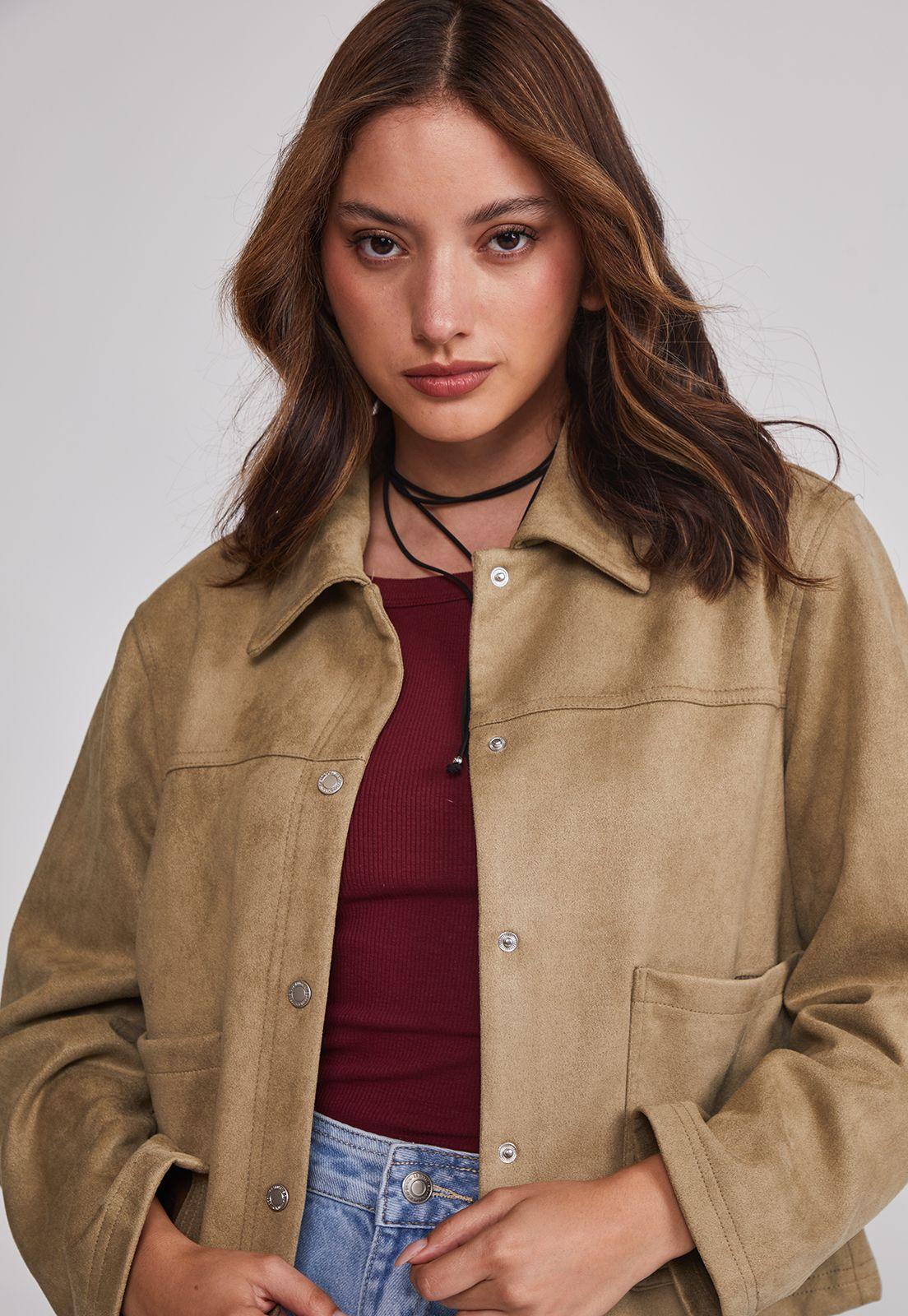 Chaqueta Mujer Bolsillos Delanteros Verde Sioux-3