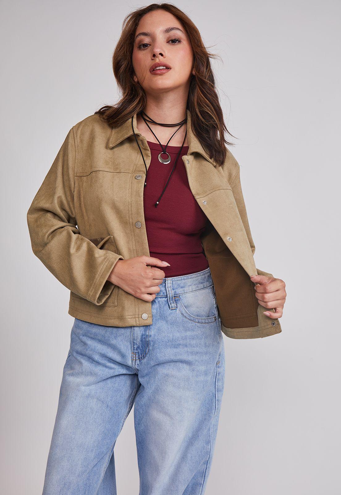 Chaqueta Mujer Bolsillos Delanteros Verde Sioux-4