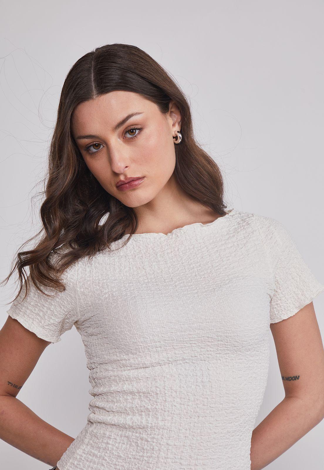 Polera Mujer Texturada Rulet Crudo Sioux-2