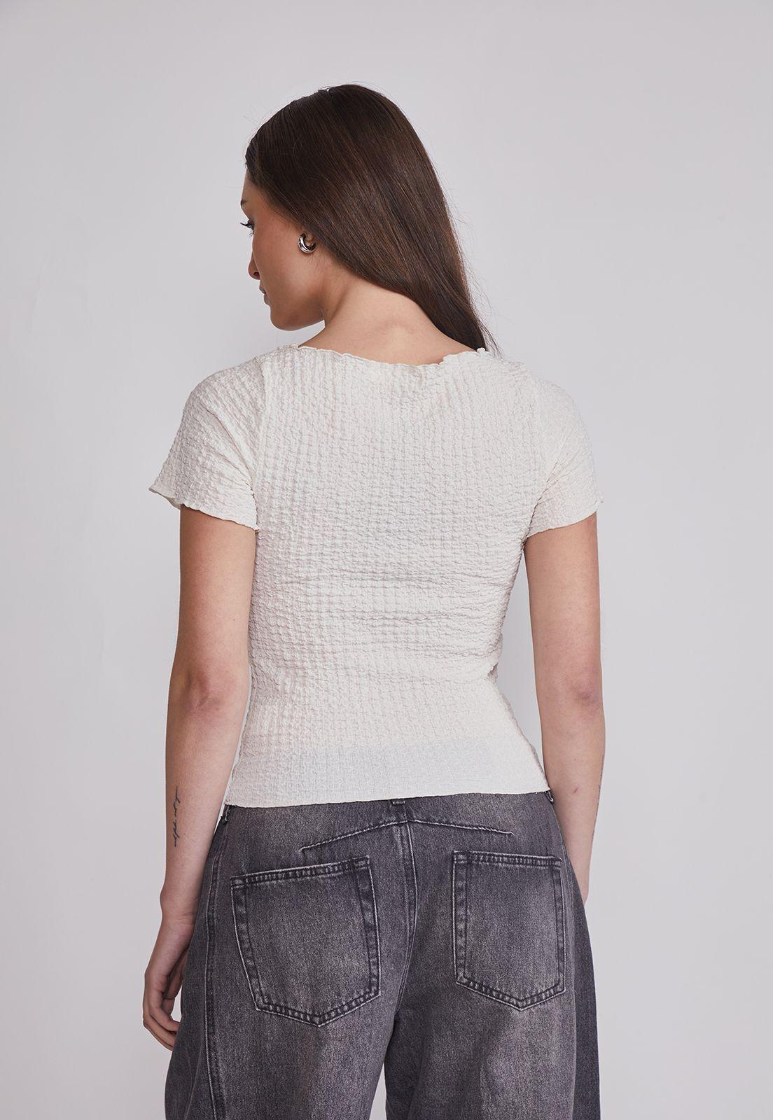 Polera Mujer Texturada Rulet Crudo Sioux-3