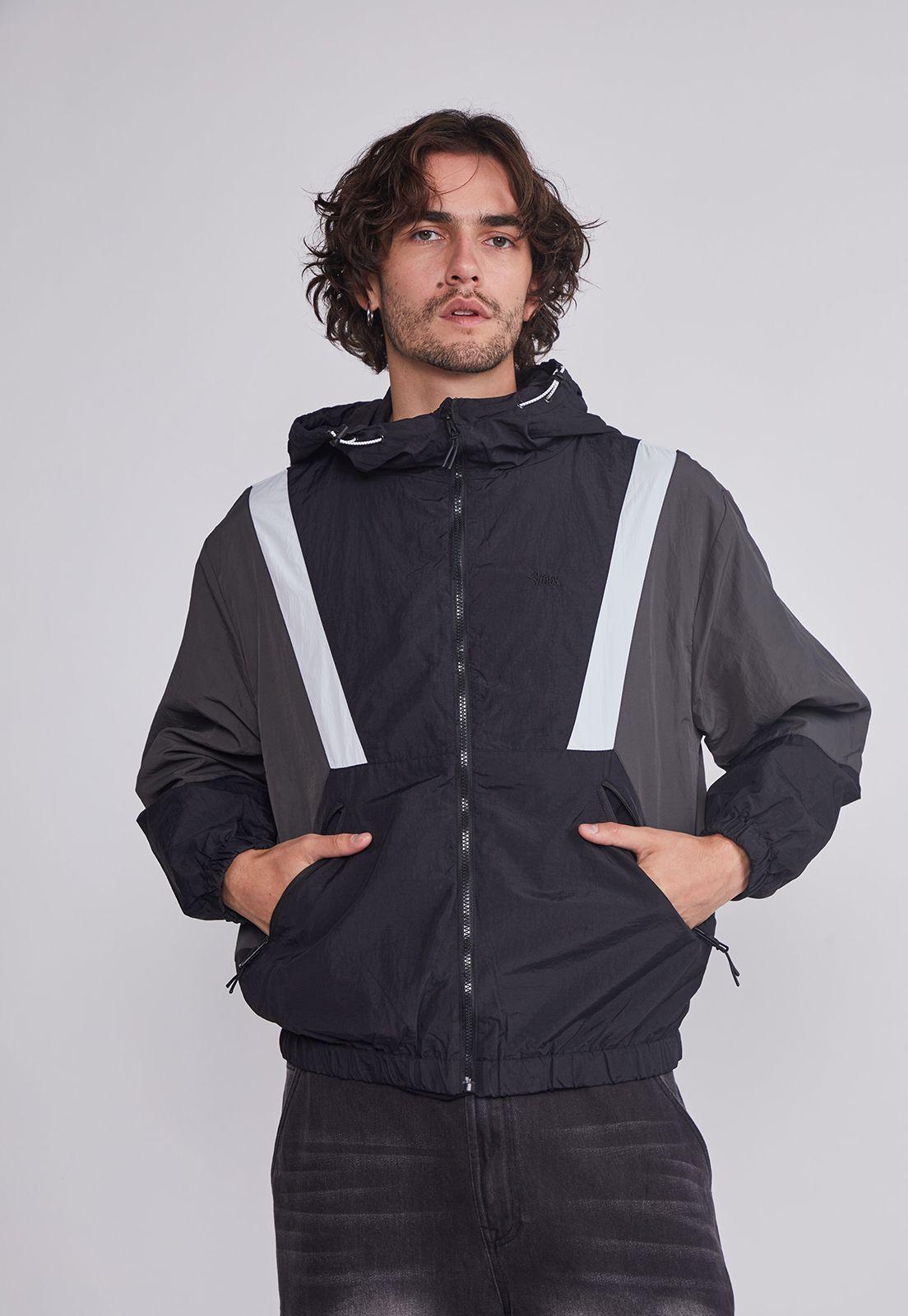 Cortaviento Hombre Negro Vintage Sioux-0