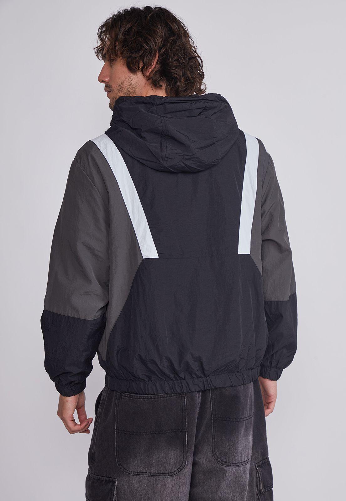 Cortaviento Hombre Negro Vintage Sioux-3