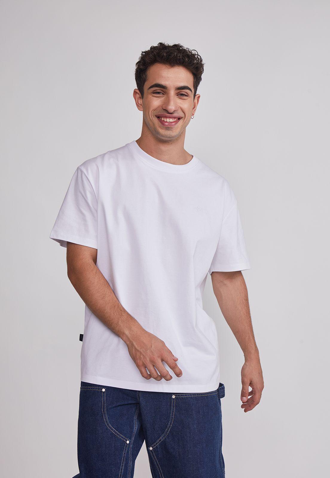 Polera Hombre Basic Lisa Blanco Sioux-0