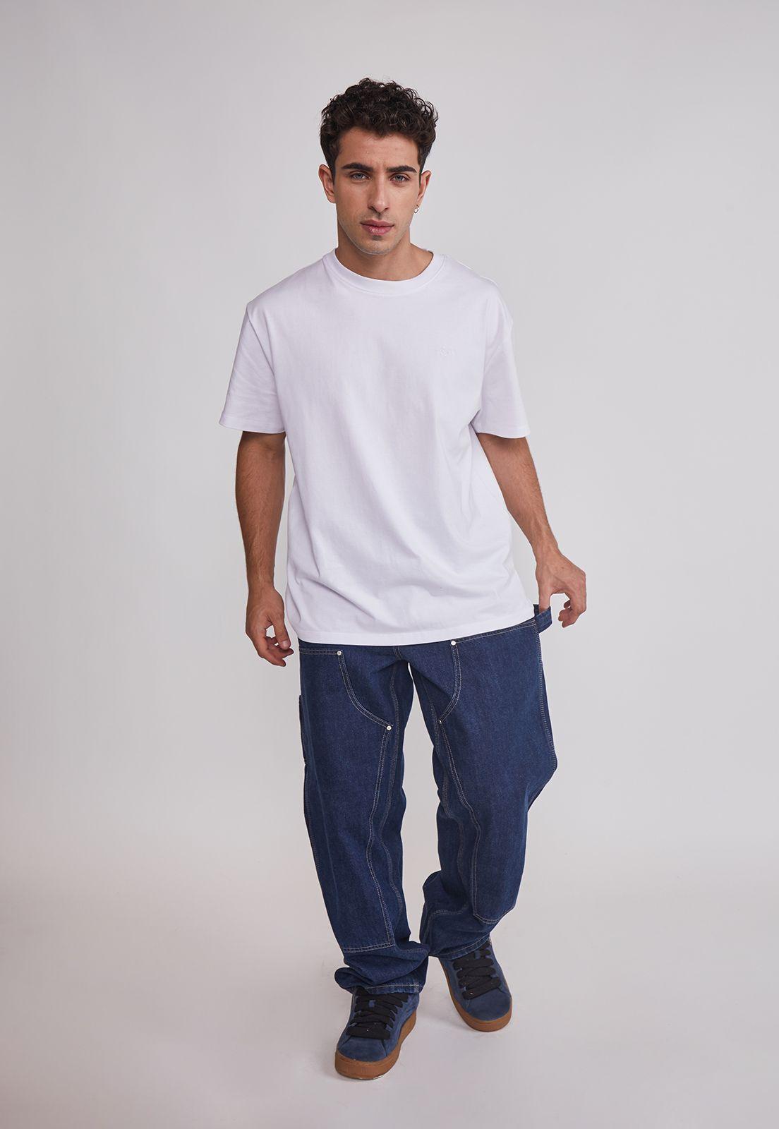 Polera Hombre Basic Lisa Blanco Sioux-1