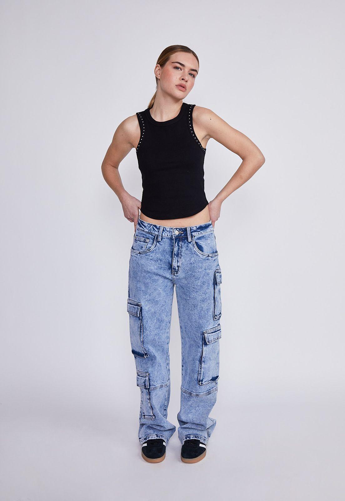 Peto Mujer Negro Tachas Sisa Sioux-4