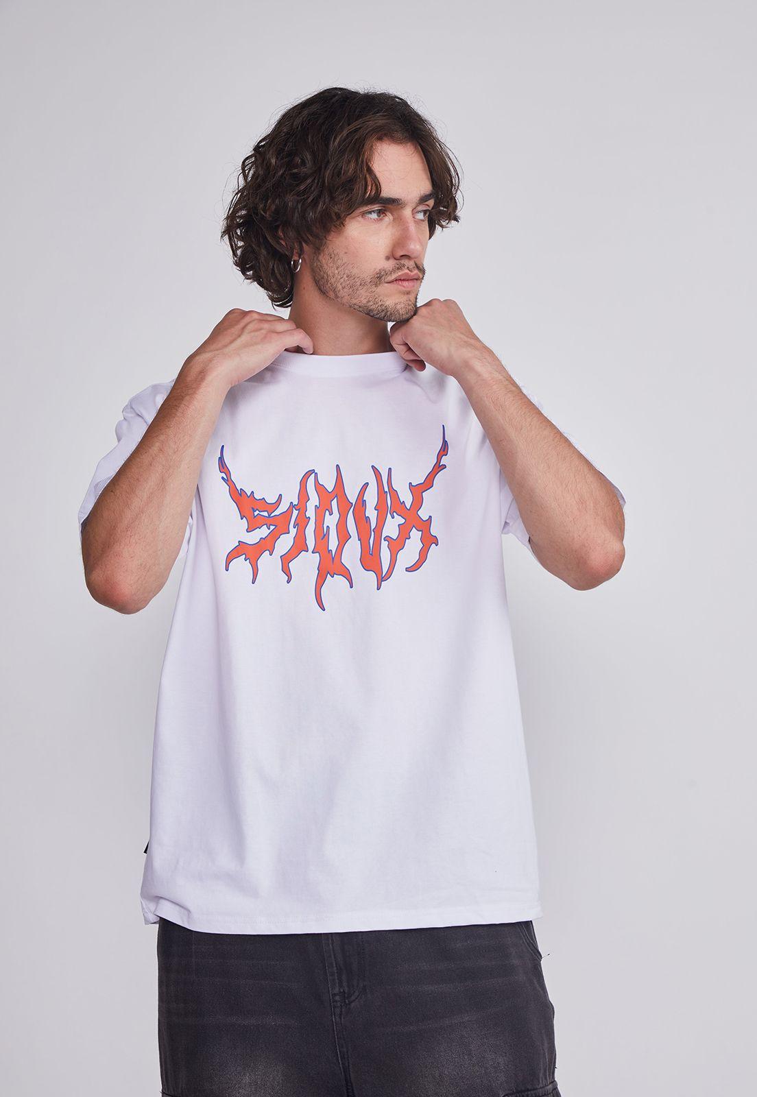 Polera Hombre Blanco Week Orange Sioux-0