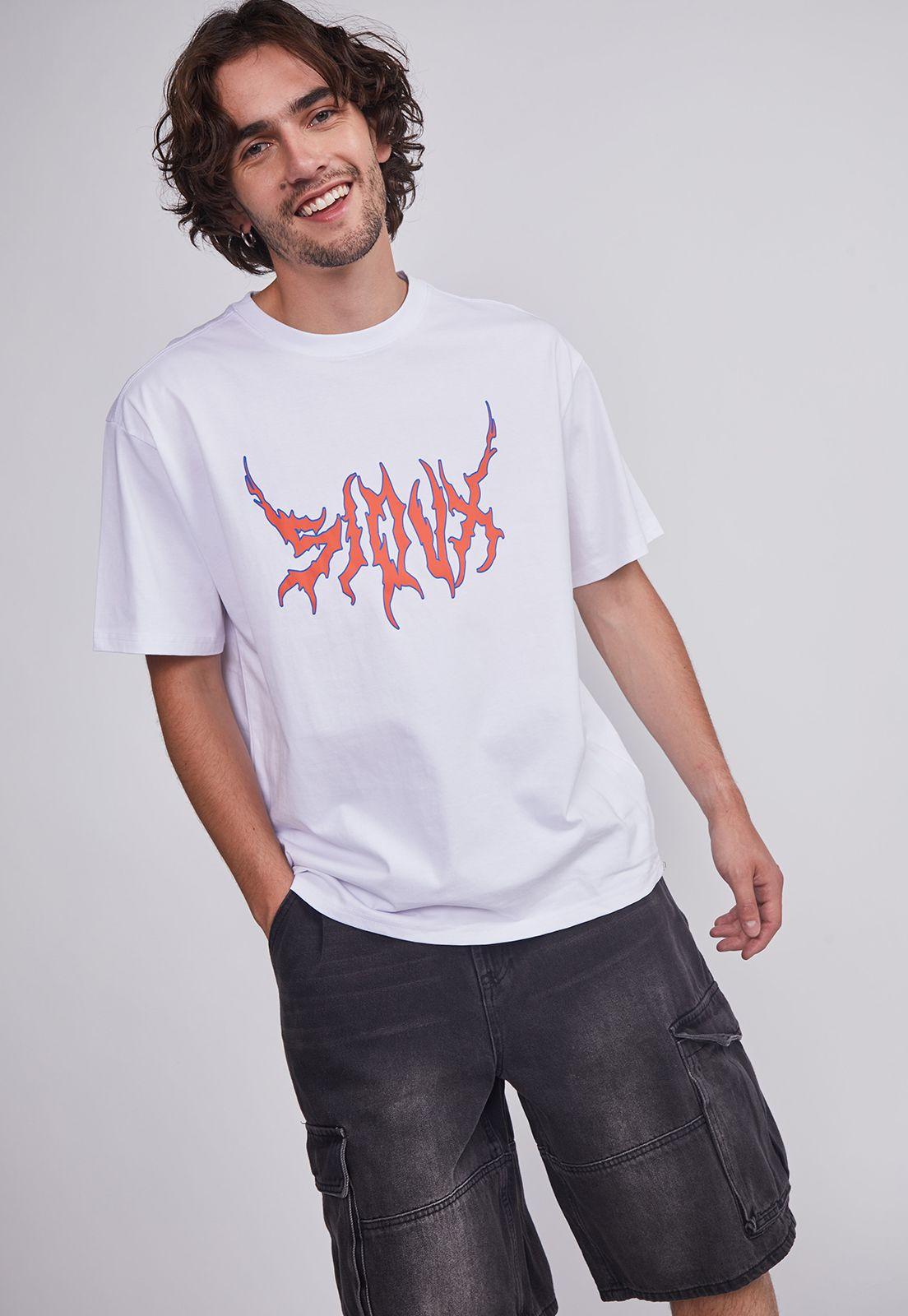Polera Hombre Blanco Week Orange Sioux-1