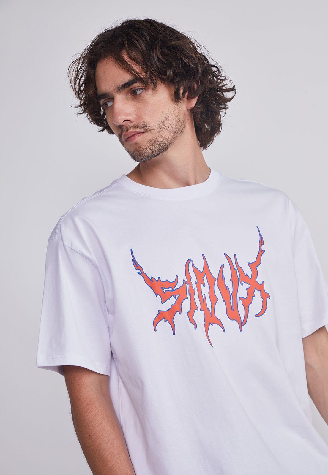 Polera Hombre Blanco Week Orange Sioux-2