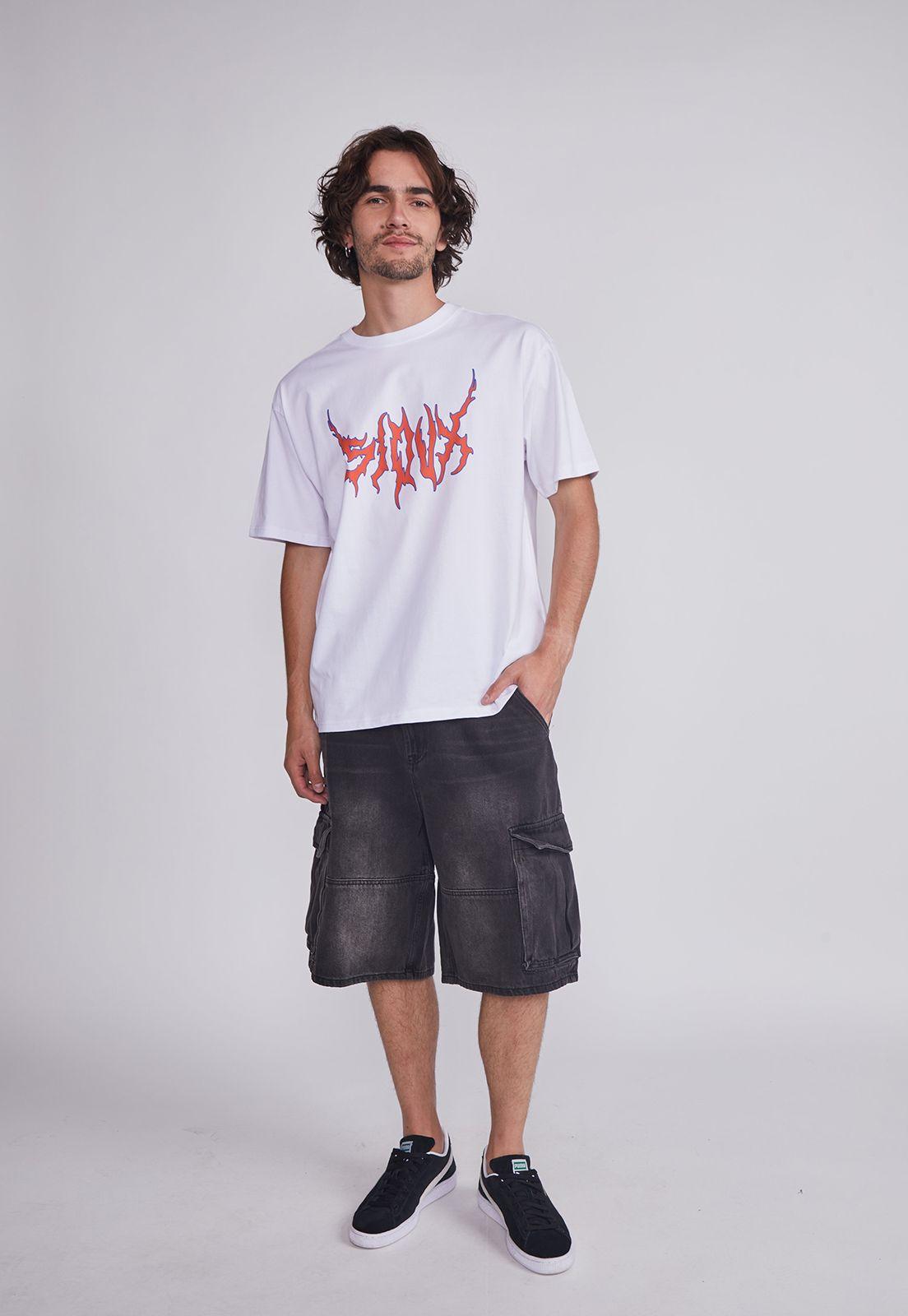 Polera Hombre Blanco Week Orange Sioux-4