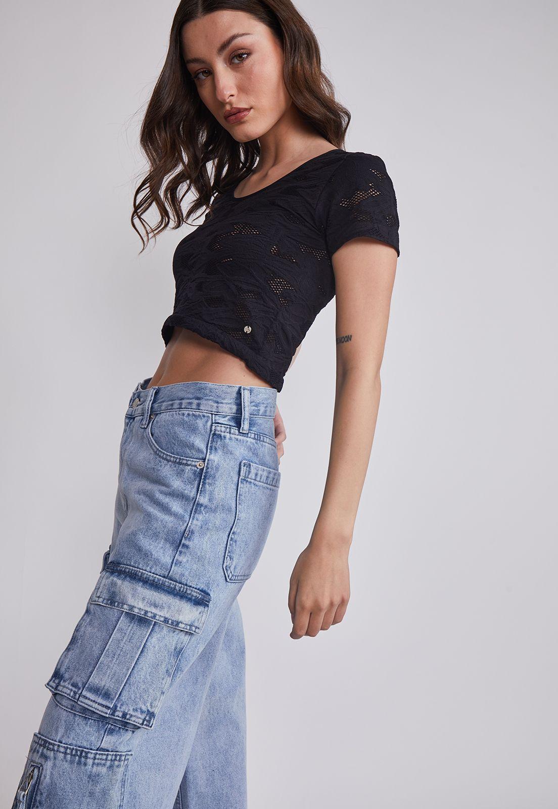 Jeans Mujer Wide Leg Multipocket Celeste Sioux-1