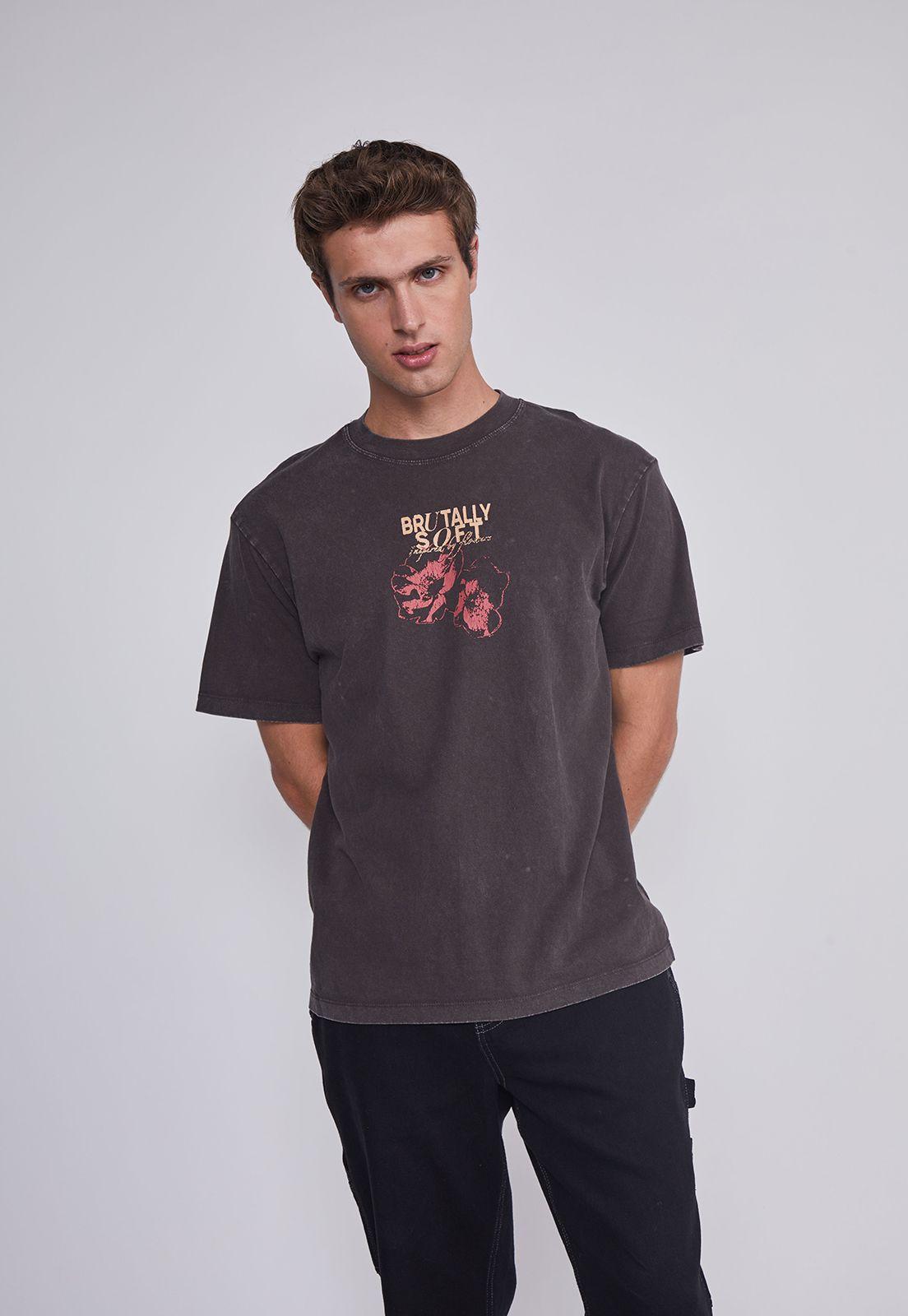 Polera Hombre Flor Gris Sioux-0