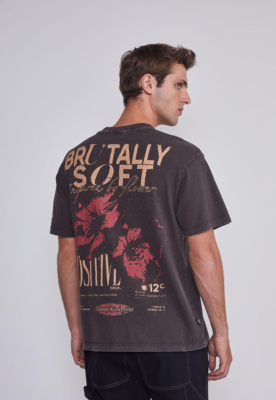 Polera Hombre Flor Gris Sioux-1