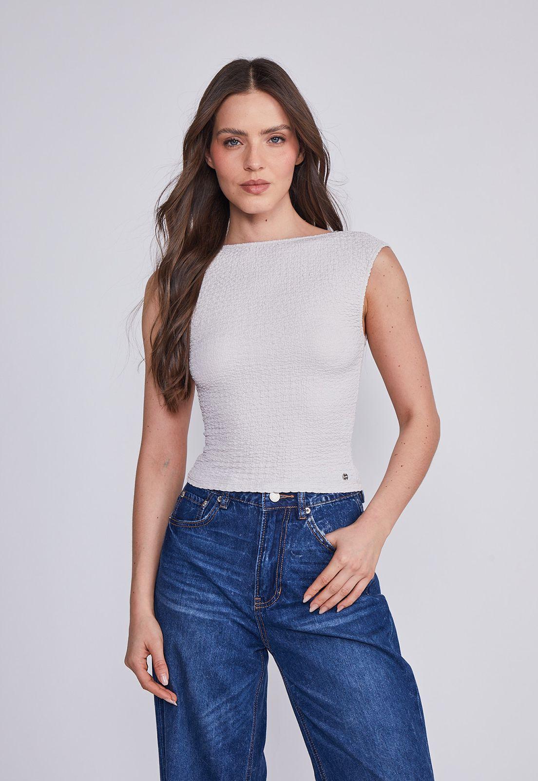 Polera Mujer Crudo Espalda Descubierta Sioux-0