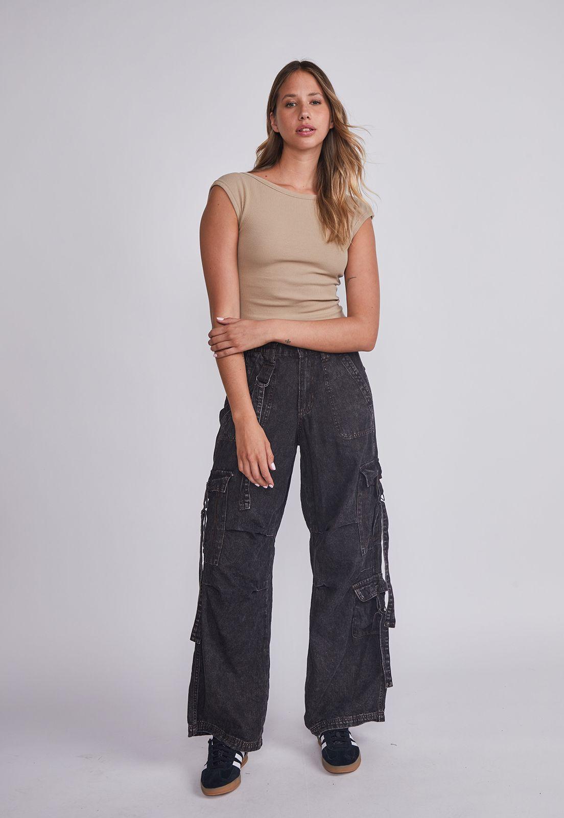 Polera Mujer Rosado Lavada Espalda Sioux-4