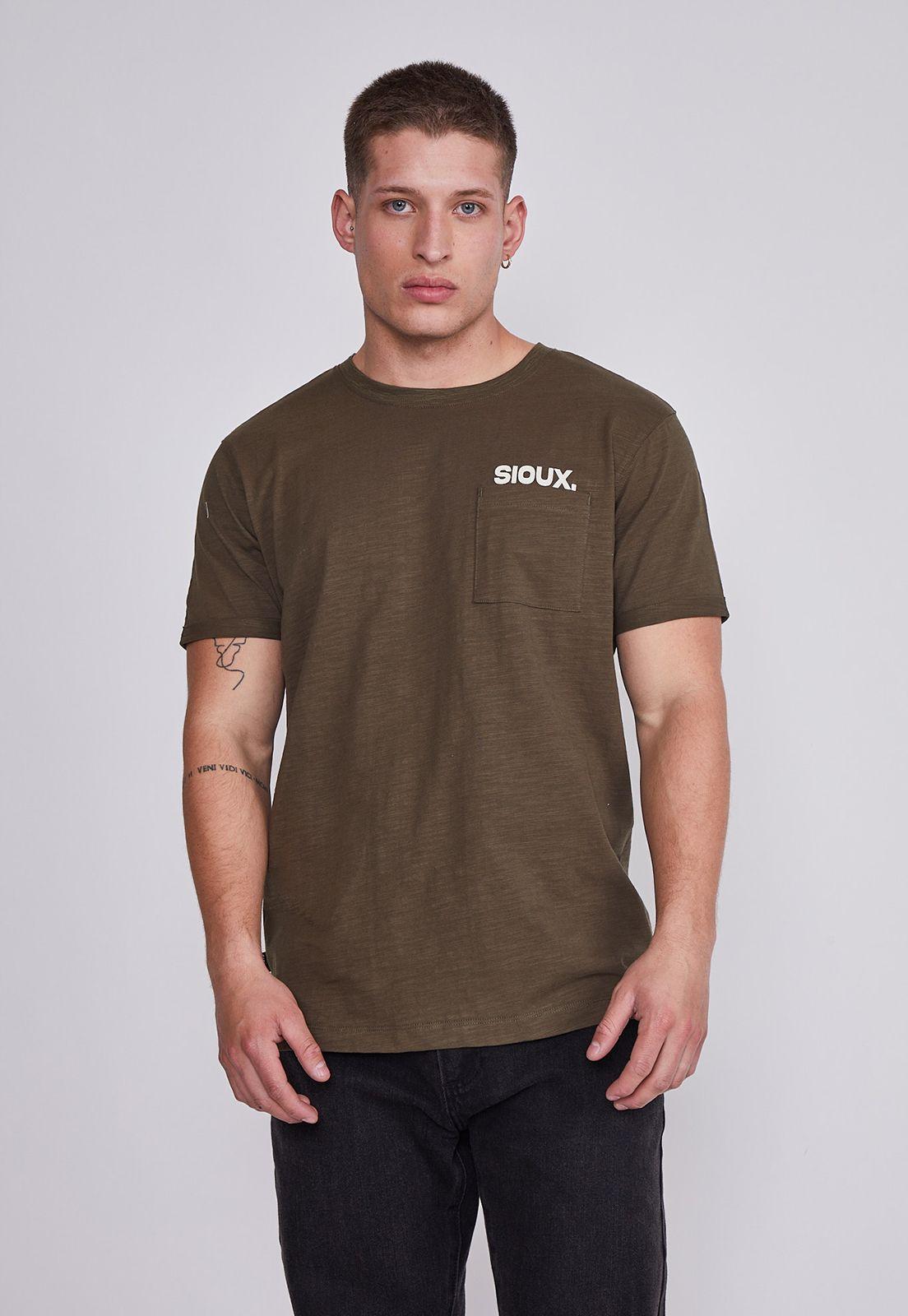 Polera Hombre Verde Bolsillo Sioux-0