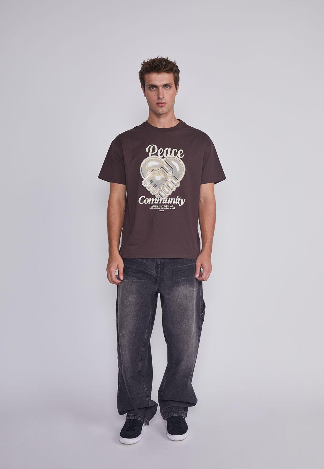 Polera Hombre Corazon Manos Cafe Sioux-4