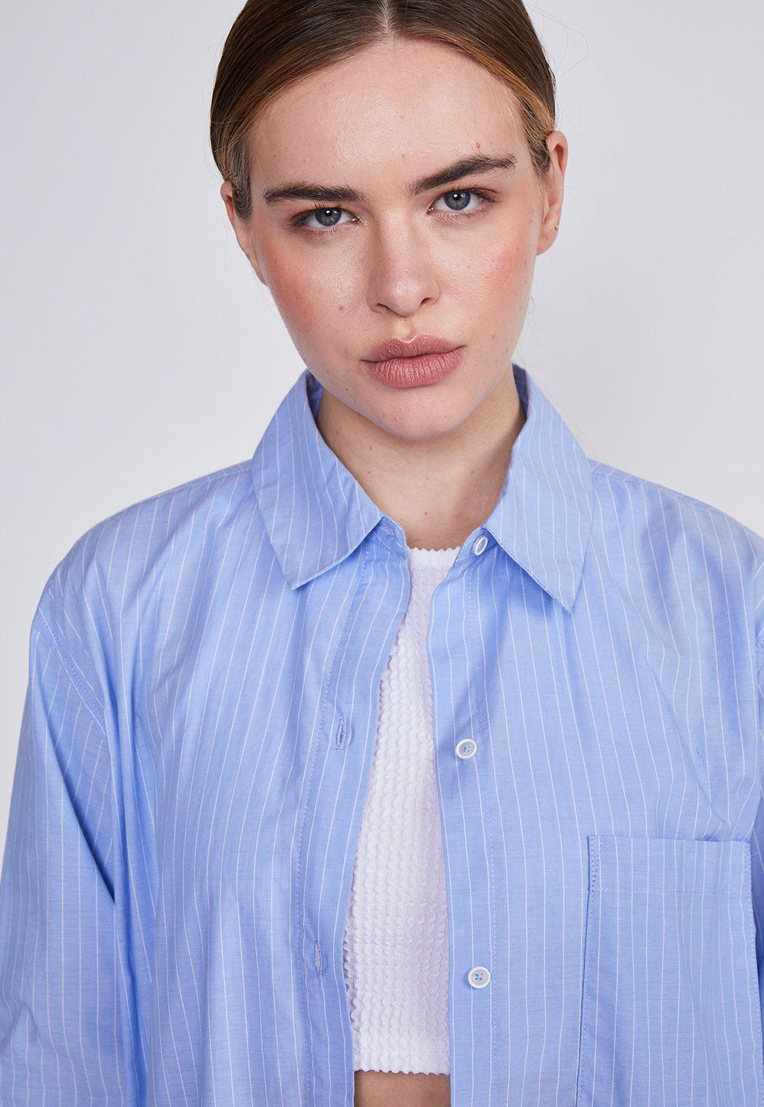 Blusa Mujer Celeste Rayas Sioux-1